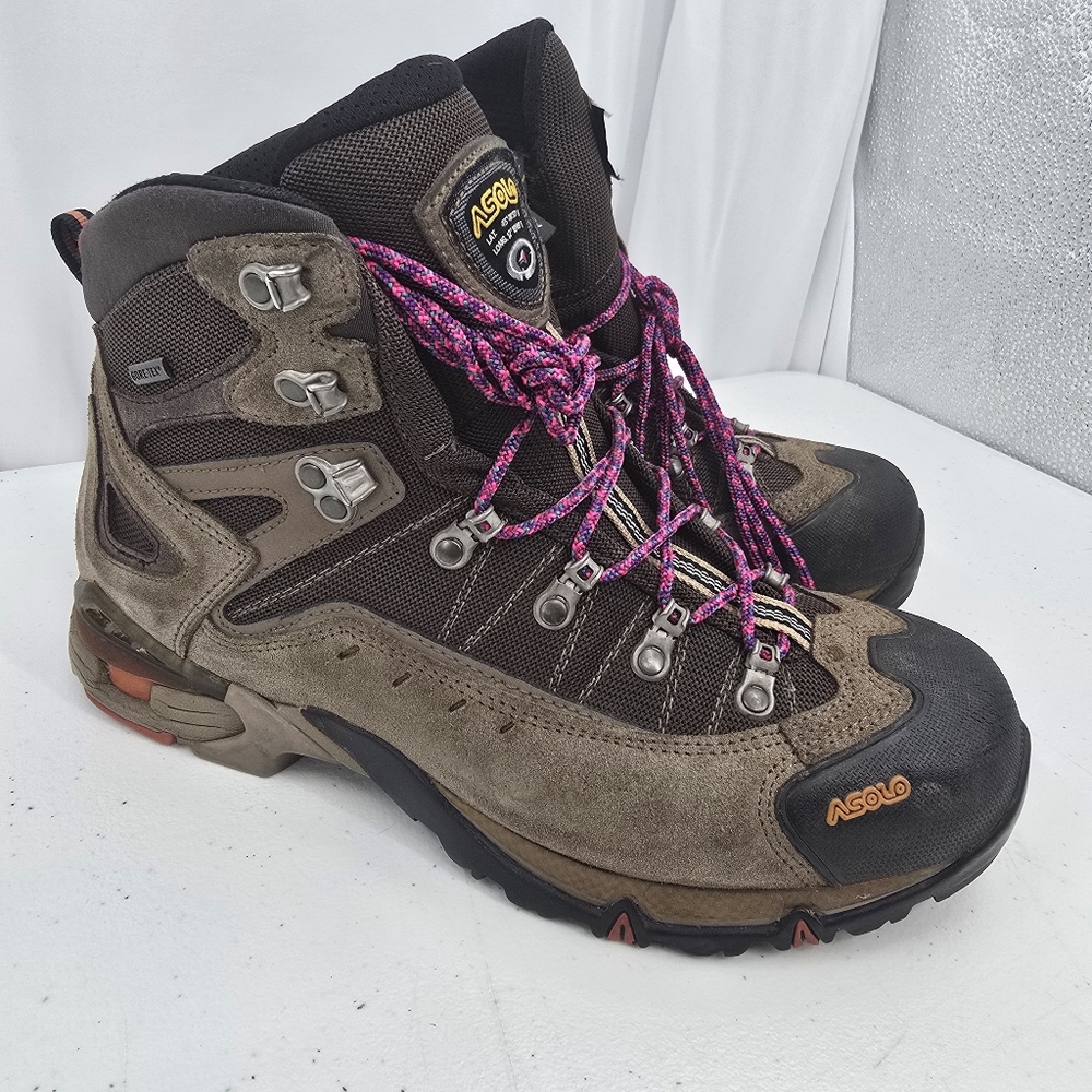 ASOLO Fugitive GTX Gore-Tex Waterproof Hiking Boots Men's Size Sz 10 Brown Suede